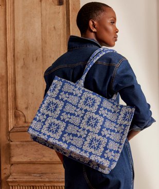 Sac cabas en tissu jacquard motif cachemire vue1 - GEMO (ACCESS) - GEMO