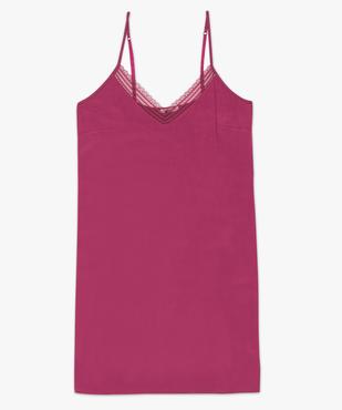 Nuisette femme grande taille à bretelles et col V dentelle vue4 - GEMO 4G FEMME - GEMO