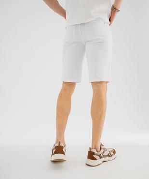 Bermuda en jean strech coloris unique coupe straight homme vue3 - GEMO 4G HOMME - GEMO