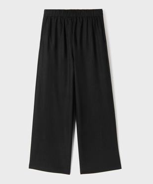 Pantalon large à pinces en lin et viscose fille vue3 - GEMO 4G FILLE - GEMO