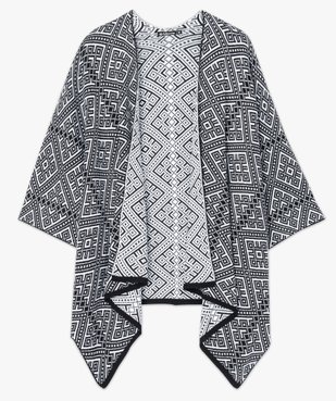 Gilet oversize style poncho à motifs vue4 - FOLLOW ME 2 - GEMO