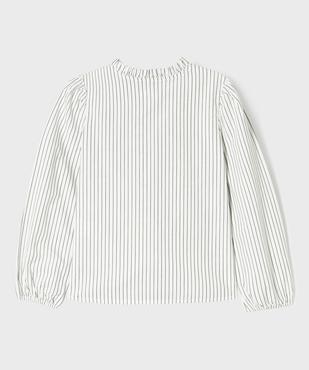 Chemise rayée avec col froncé fille vue3 - GEMO (ENFANT) - GEMO