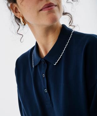 Polo manches courtes coupe large feme vue2 - GEMO 4G FEMME - GEMO