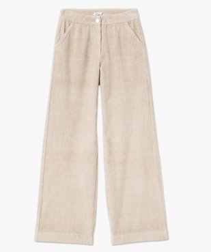 Pantalon large taille haute en velours côtelé femme vue4 - GEMO(FEMME PAP) - GEMO