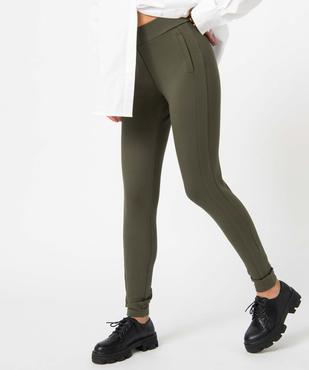 Leggings femme en maille épaisse avec surpiqûre fantaisie vue1 - GEMO(FEMME PAP) - GEMO