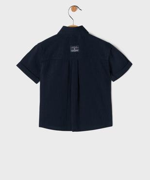 Chemise manches courtes en coton gaufré bébé garçon - LuluCastagnette vue3 - LULUCASTAGNETTE - GEMO