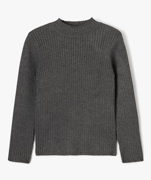 Pull en maille côtelée à col montant fille vue1 - GEMO 4G FILLE - GEMO