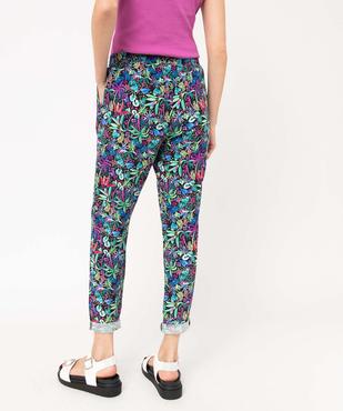 Pantalon femme fluide à motifs exotiques vue3 - GEMO(FEMME PAP) - GEMO