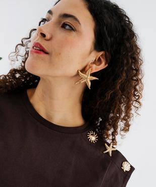 Tee-shirt sans manches avec boutons fantaisie sur l’épaule femme vue2 - GEMO 4G FEMME - GEMO