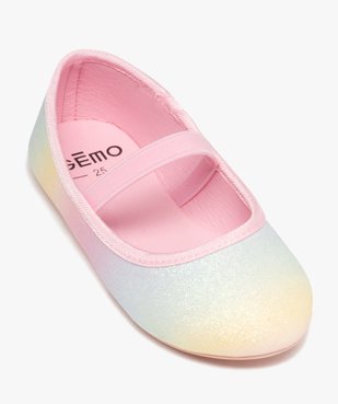 Ballerines fille irisées et pailletées à bride élastique vue5 - GEMO (ENFANT) - GEMO