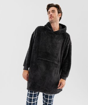 Veste d'intérieur à capuche en maille peluche 2-en-1 homme vue1 - GEMO(HOMWR HOM) - GEMO