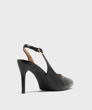 Escarpins sling-back vernis à bout pointu et talon aiguille femme - Valentina Baldano vue4 - VALENTINA BALDA - GEMO