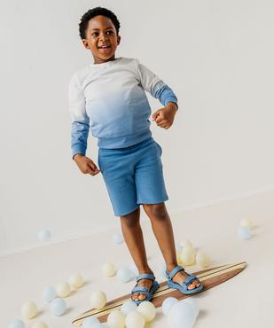Bermuda en maille avec intérieur molletonné garçon vue9 - GEMO (ENFANT) - GEMO