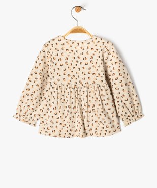 Blouse à manches longues à motifs tachetés bébé fille vue4 - GEMO(BEBE DEBT) - GEMO