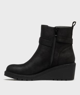 Boots zippées à talon compensé femme vue3 - VALENTINA BALDANO GEMO FORGOOD - GEMO