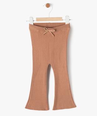 Pantalon en maille côtelée coupe flare bébé fille vue1 - GEMO(BEBE DEBT) - GEMO