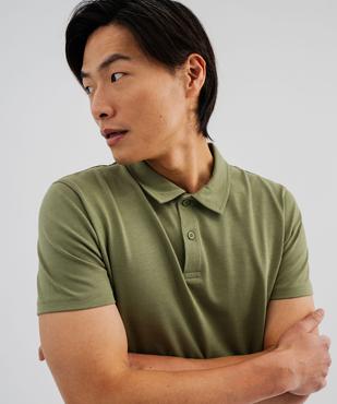 Polo à manches courtes en coton résistant homme vue2 - GEMO (HOMME) - GEMO