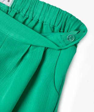 Short ample en viscose froissée fille vue2 - GEMO 4G FILLE - GEMO