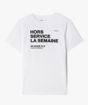 Tee-shirt manches courtes avec inscription garçon vue1 - GEMO 4G GARCON - GEMO
