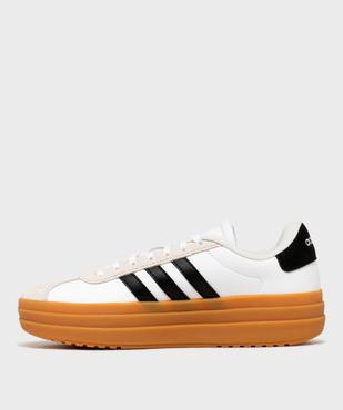 Baskets en cuir VL Court bold avec semelle plateforme femme - Adidas vue3 - ADIDAS - GEMO
