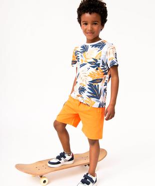 Bermuda en maille avec taille élastique garçon vue5 - GEMO (ENFANT) - GEMO