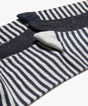 Chaussettes tige haute à détails pailletés femme (lot de 3 paires) vue2 - GEMO(HOMWR FEM) - GEMO