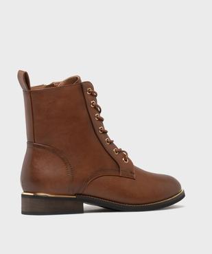 Boots plates à lacets et zip femme vue4 - VALENTINA BALDA - GEMO