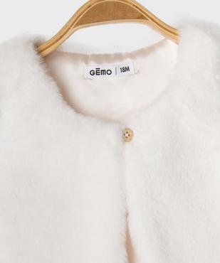 Gilet bébé fille sans manches en fourrure imitation vue6 - GEMO(BEBE DEBT) - GEMO