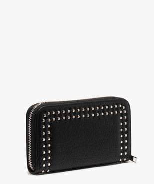 Portefeuille femme grand format avec clous métalliques vue2 - GEMO (ACCESS) - GEMO