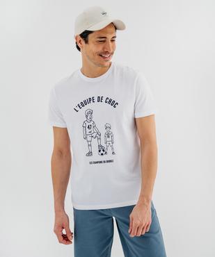 Tee-shirt manches courtes en jersey imprimé homme vue1 - GEMO 4G HOMME - GEMO