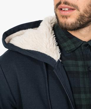 Sweat homme zippé à capuche avec doublure sherpa vue2 - GEMO (HOMME) - GEMO