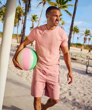 Tee-shirt à manches courtes et col rond homme vue1 - GEMO 4G HOMME - GEMO