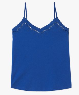 Débardeur à fines bretelles avec broderie anglaise femme vue4 - GEMO(FEMME PAP) - GEMO