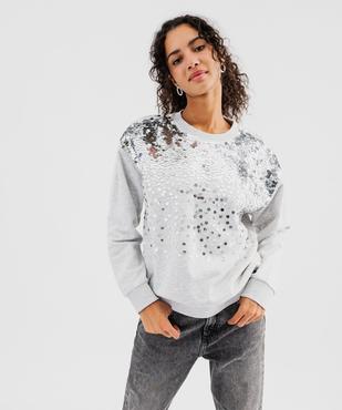 Sweat à sequins brodés femme vue1 - GEMO(FEMME PAP) - GEMO