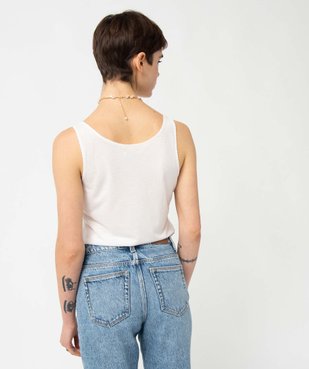 Débardeur femme avec emmanchures festonnées vue3 - GEMO(FEMME PAP) - GEMO