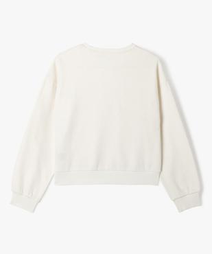 Sweat molletonné coupe courte fille vue3 - GEMO (JUNIOR) - GEMO