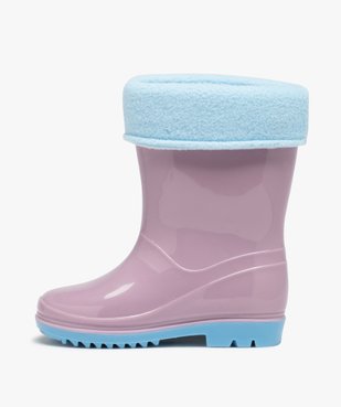 Bottes de pluie fille doublure chaude – Reine des Neiges vue3 - REINE DES NEIGE - GEMO