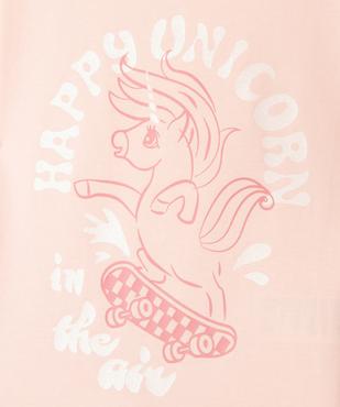 Tee-shirt à manches courtes coupe large fille vue2 - GEMO (ENFANT) - GEMO