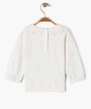 Sweat léger avec détails en broderie anglaise bébé fille - LuluCastagnette vue3 - LULU CASTAGNETTE GEMO FOR GOOD - GEMO