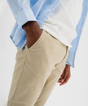 Pantalon chino slim en coton stretch homme vue2 - GEMO (HOMME) - GEMO