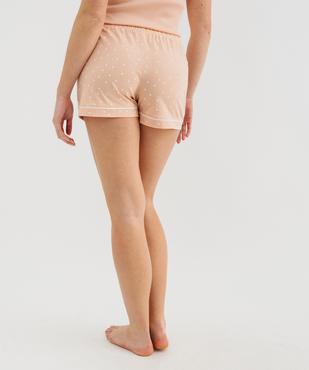 Bas de pyjama short à motifs coeurs femme vue3 - GEMO 4G FEMME - GEMO