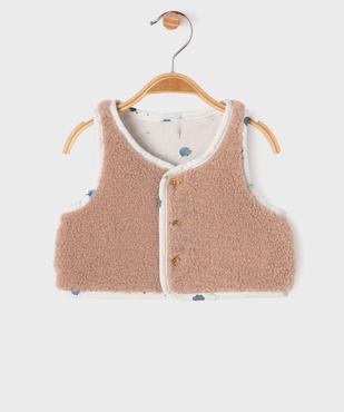 Gilet sans manches réversible coupe courte bébé garçon vue1 - GEMO(BB COUCHE) - GEMO