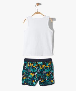 Ensemble bébé garçon 2 pièces : débardeur et short en jersey imprimé vue3 - GEMO(BEBE DEBT) - GEMO