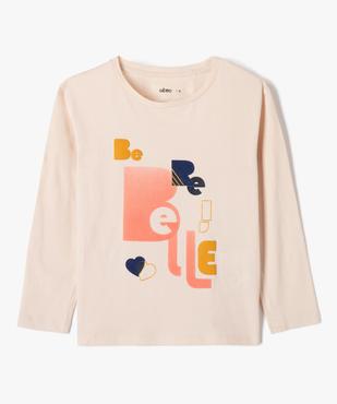Tee-shirt fille à manches longues imprimé vue1 - GEMO (ENFANT) - GEMO