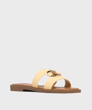 Mules plates avec bijou sur le dessus femme - Follow Me vue3 - FOLLOW ME - GEMO