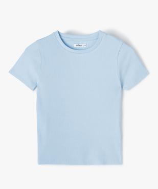 Tee-shirt à manches courtes en maille côtelée fille vue1 - GEMO 4G FILLE - GEMO