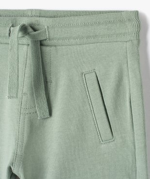 Short bébé garçon en maille avec ceinture bord-côte vue2 - GEMO(BEBE DEBT) - GEMO