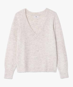 Pull femme à grand col V fantaisie vue4 - GEMO(FEMME PAP) - GEMO