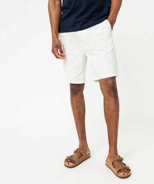 Bermuda chino en coton stretch et taille élastiquée homme vue1 - GEMO (HOMME) - GEMO