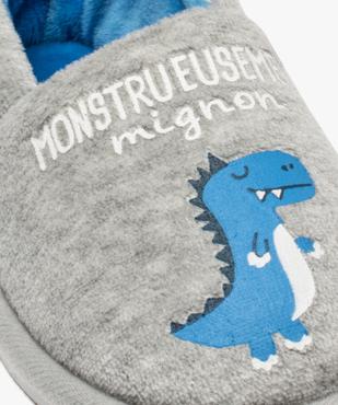 Chaussons garçon en velours ras imprimés dinosaure vue6 - GEMO 4G GARCON - GEMO